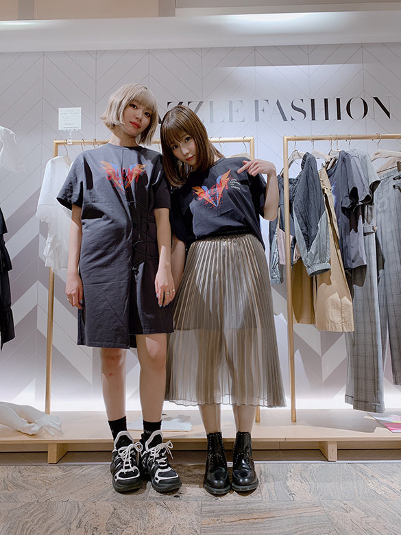 Lace-Up  Long-Top T-Shirt
