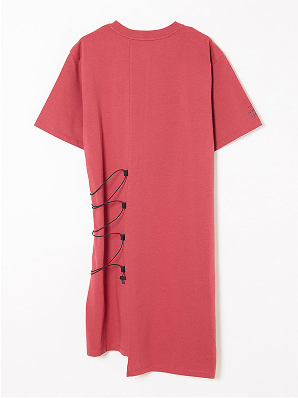 Lace-Up  Long-Top T-Shirt