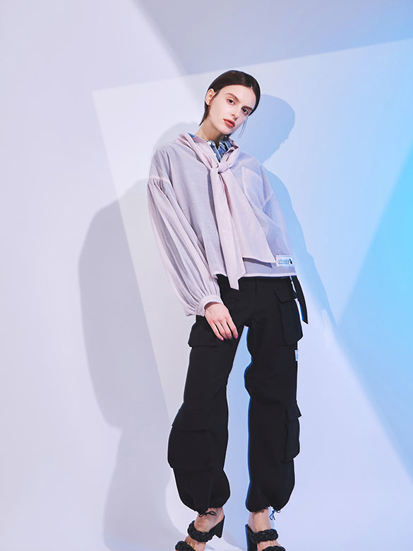 Waist Aperture Denim Shirt