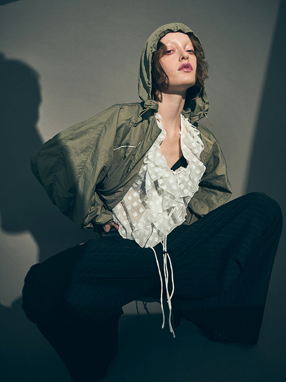 Nylon Design hoodie Blouson