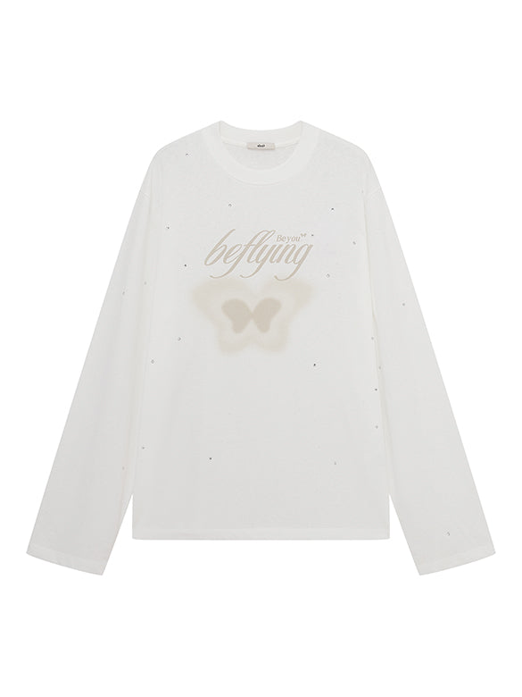 Butterfly Design Long Sleeves T-shirt