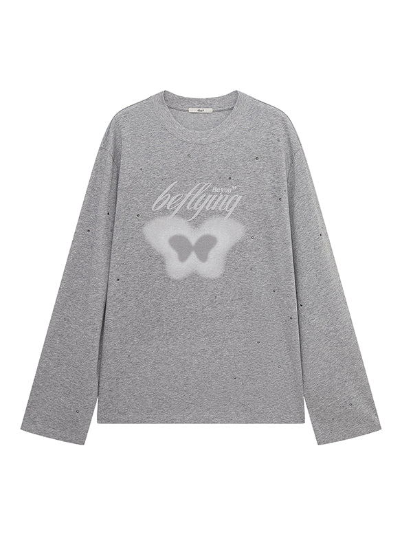 Butterfly Design Long Sleeves T-shirt