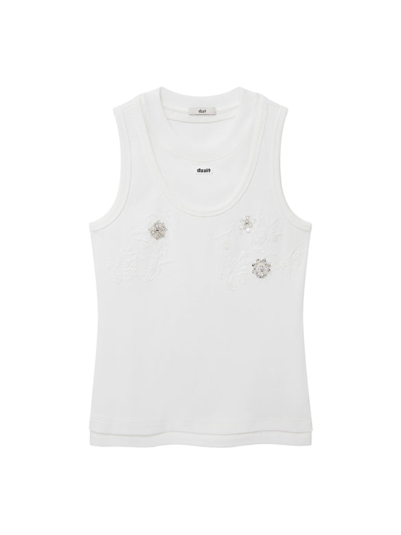 Layered Beads Tank-top