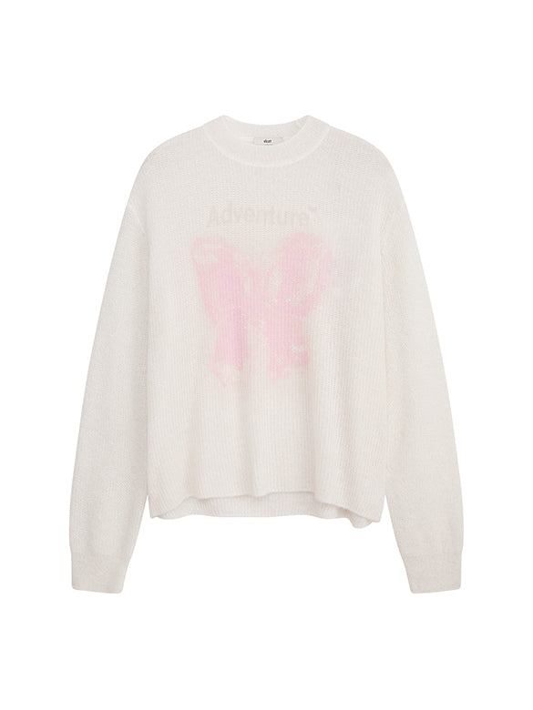 Butterfly Design Beads Knit