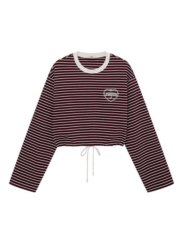 Waist Code Stripe Top