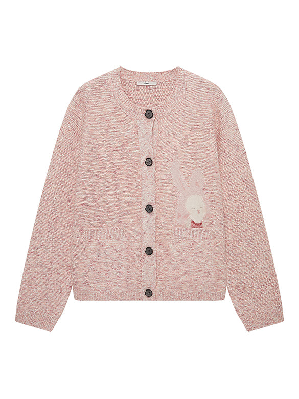 Embroidery Character Design Knit Cardigan