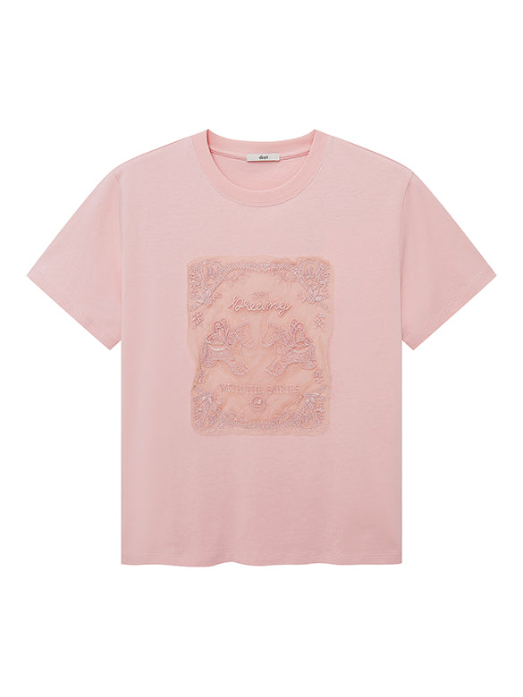 Unicorn Embroidery & Sequins T-shirt