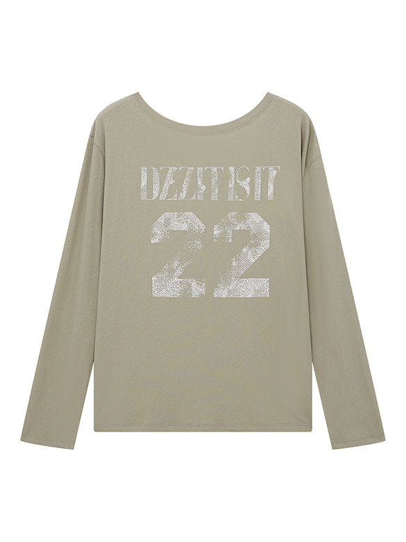 Back-side Design Long Sleeves T-shirt