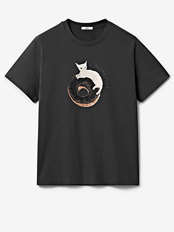 Cat Printed Beads T-shirt