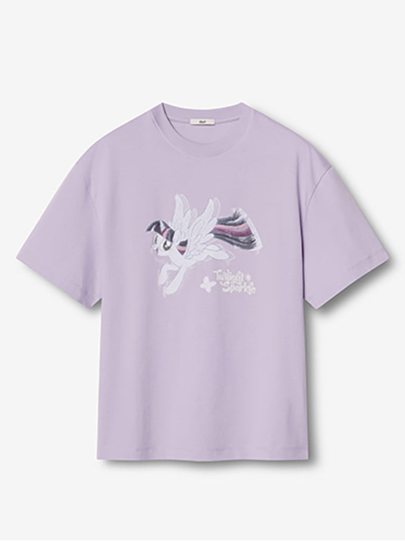 Printed Embroidery Sequins T-shirt