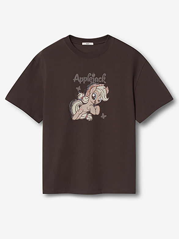 Printed Embroidery Sequins T-shirt