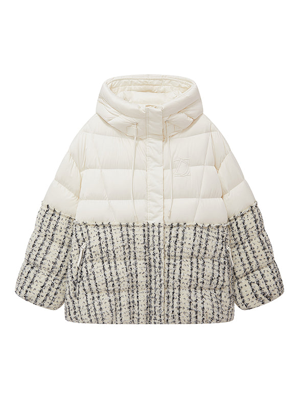 Tweed Combination Down Jacket