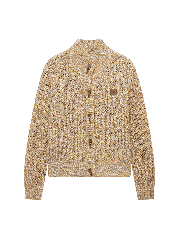 Stand Collar Knit Cardigan