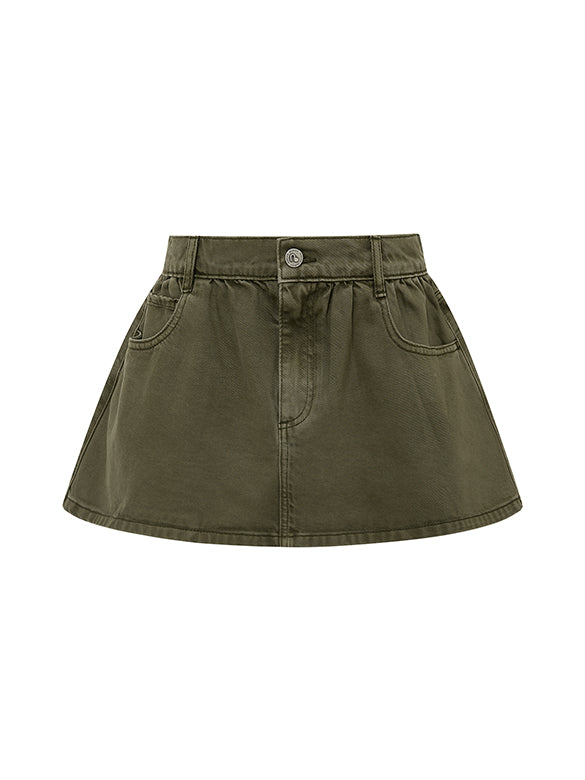 Micro Short Length Denim Skirt
