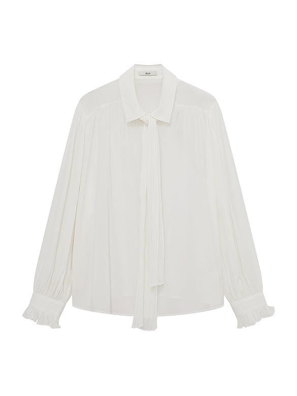 Bow-tie Gather Blouse