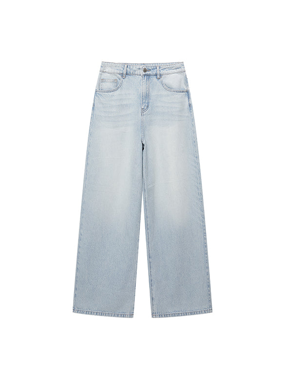 Butterfly Patch Clear Beads Denim Pants
