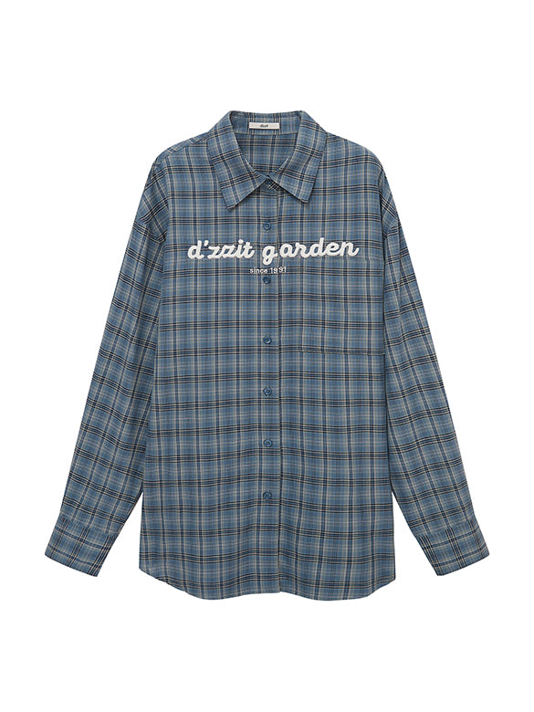 Embroidery Plaid Shirt