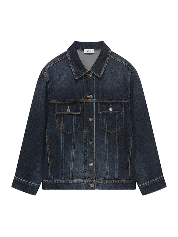 Butterfly Patch Rigid Denim Jacket