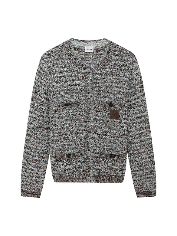 Marbled Color Knit Cardigan