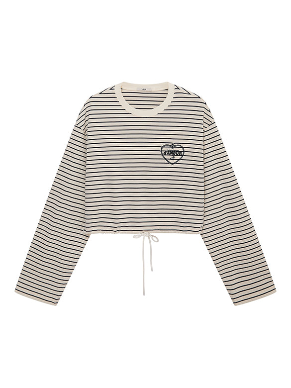 Waist Code Stripe Top
