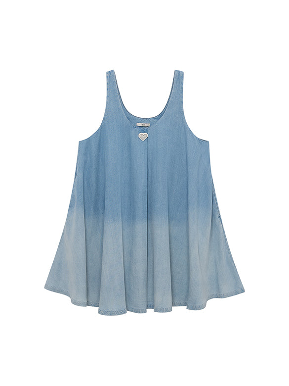 Gradation Color Denim Dress