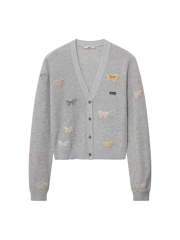 Butterfly Embroidery Knit Cardigan