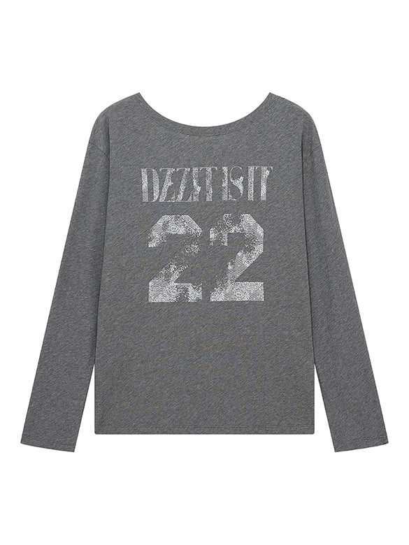 Back-side Design Long Sleeves T-shirt