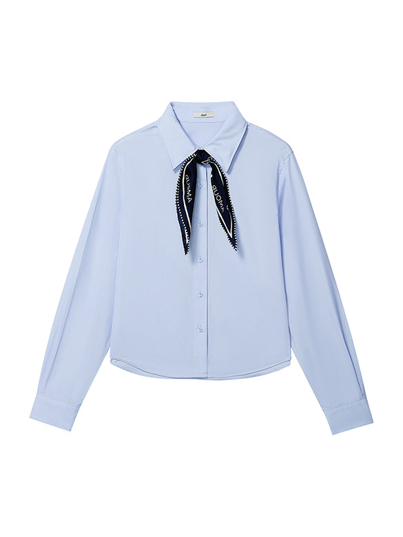 Scarf Bow-tie Shirt