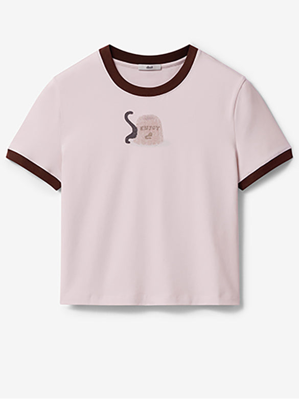 Beads Piping T-shirt
