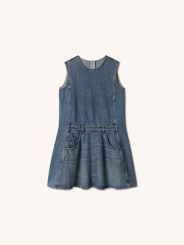 Sleeveless Denim Dress