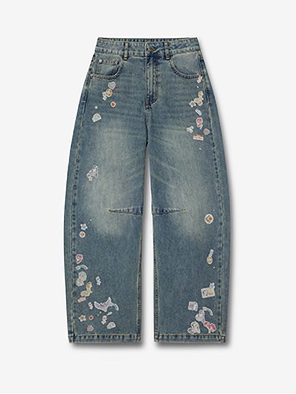 Seal Style Denim Pants