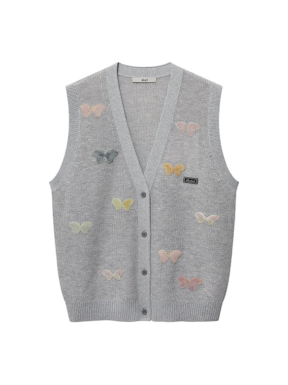 Butterfly Embroidery Knit Vest