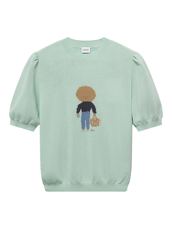 Embroidery Character Knit