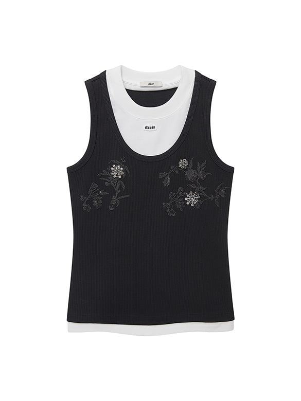 Layered Beads Tank-top