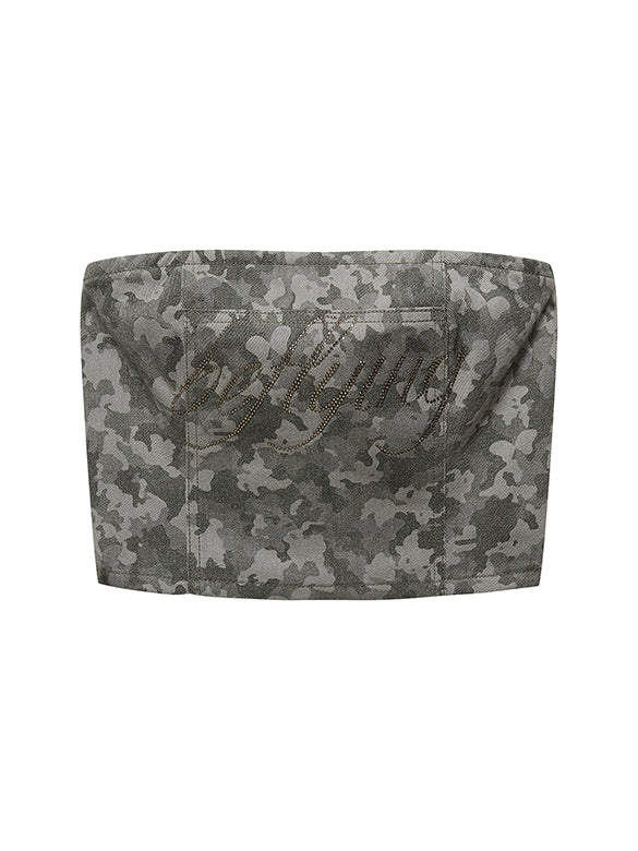 Camouflage Denim Bustier