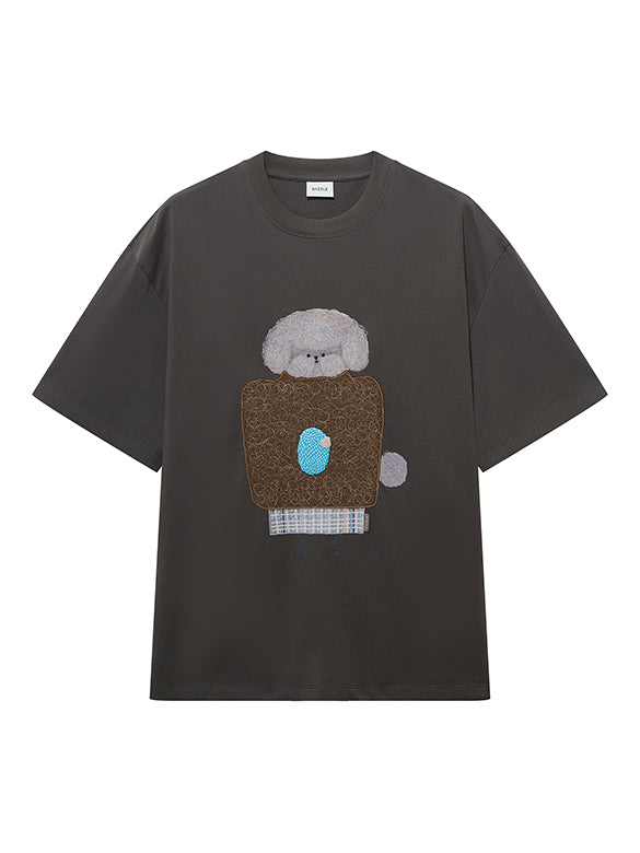 3D Embroidery Character T-shirt