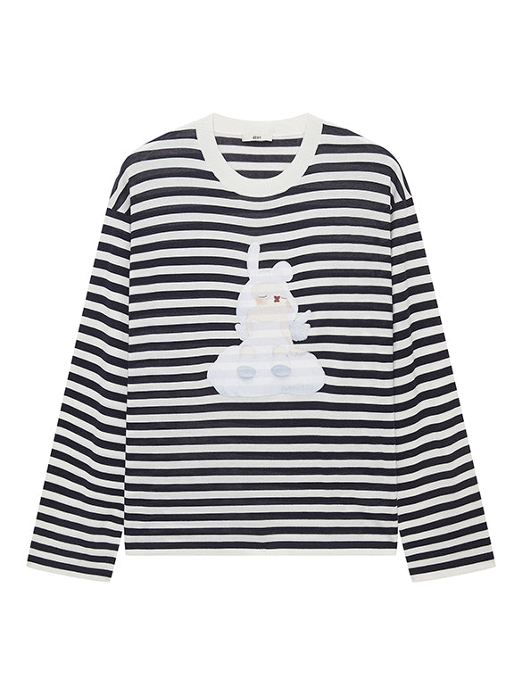 Printed Beads Stripe Knit