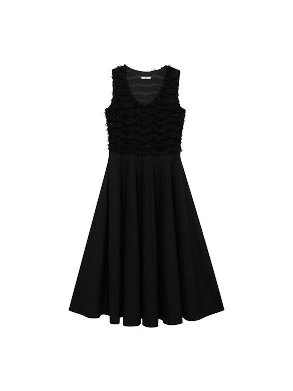 Tulle Combination Sleeveless Dress