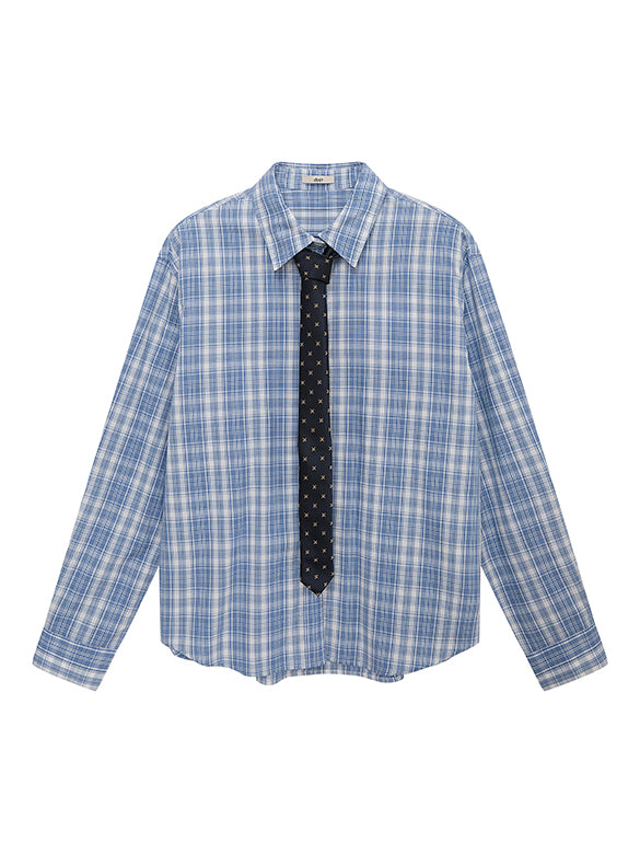 Plaid & Stripe Tie-shirt
