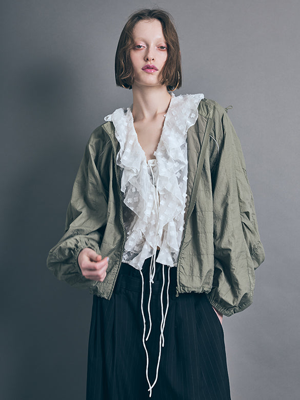 Flower Dot Frill blouse