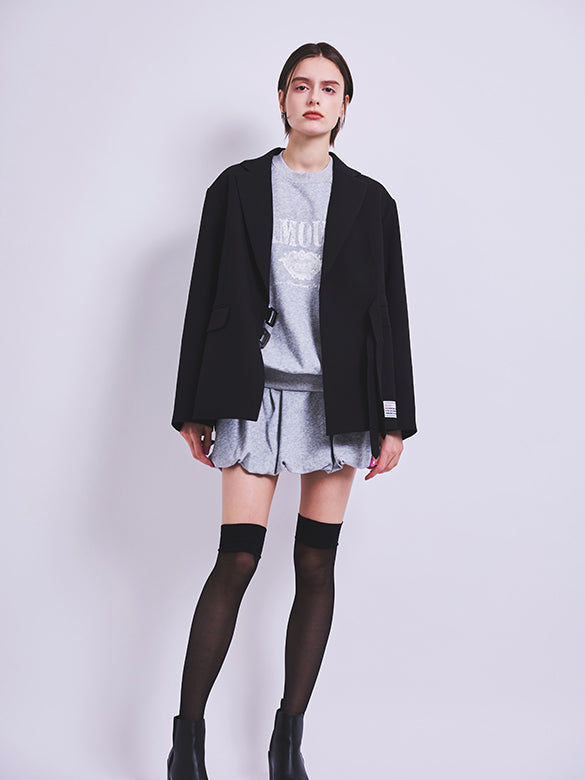 One-shoulder Cut-out Sweatshirt