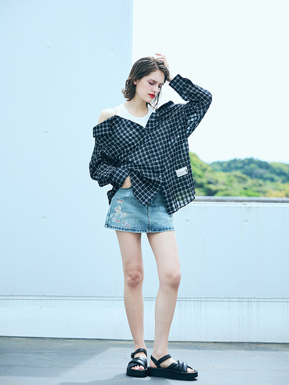 Seal Style Denim Short Pants