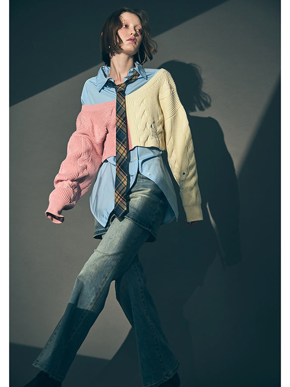 Skirt Combination Denim Pants