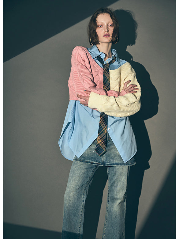 Skirt Combination Denim Pants