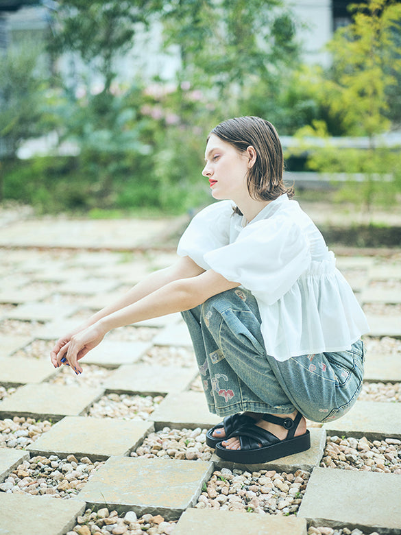 Seal Style Denim Pants