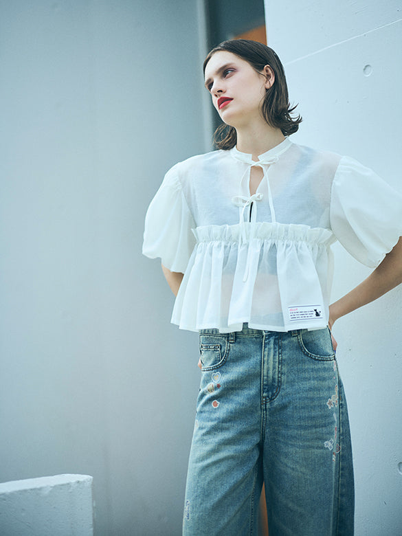 Seal Style Denim Pants