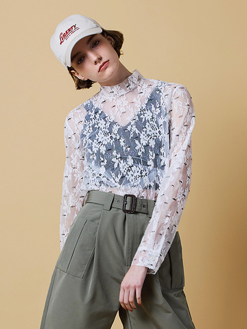 Printed Lace Blouse