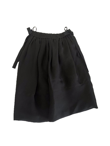 Ribbon Waist Asymmetry Skirt