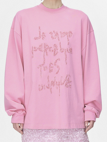 Embroidery Letter Long Sleeves T-Shirt
