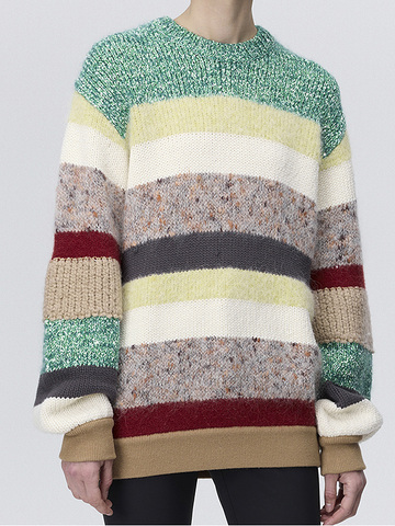 Mix Knitting Colorful Stripe Knit